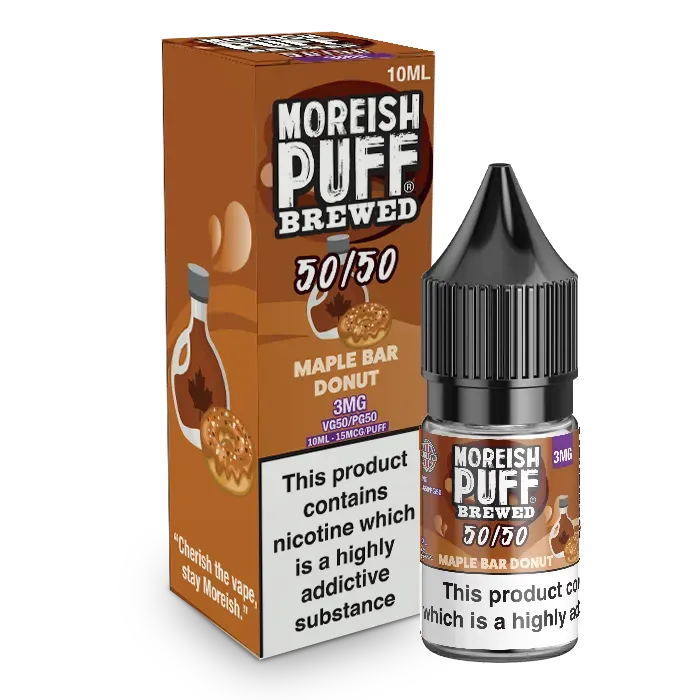 Moreish Puff Brewed Maple Bar Donut e-væske 10ml kaffe