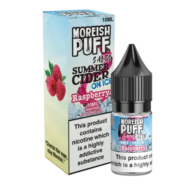 Moreish Puff Summer Cider on Ice Raspberry nikotinsalt 10ml is