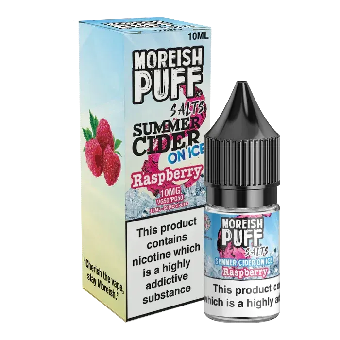 Moreish Puff Summer Cider on Ice Raspberry nikotinsalt 10ml is