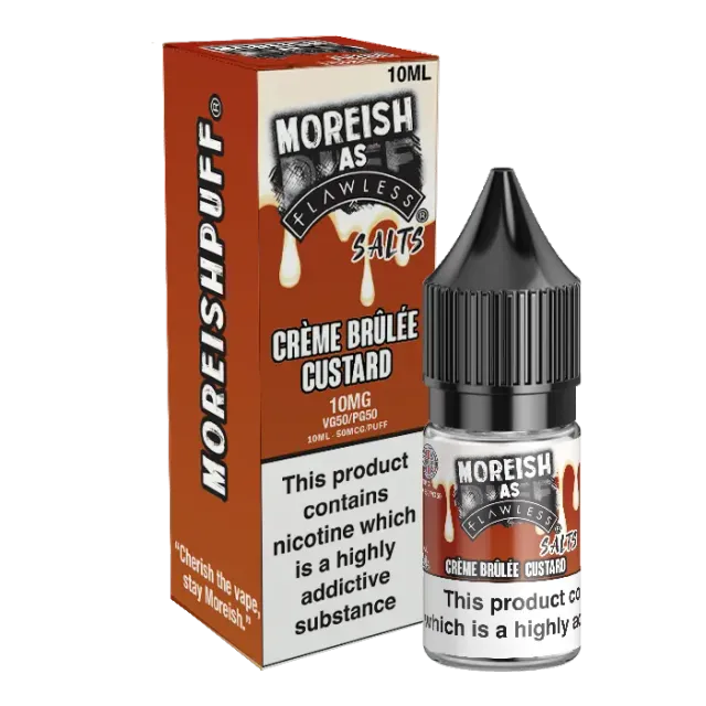 Moreish As Flawless Crème Brûlée nikotinsalt 10ml 10mg vanilje