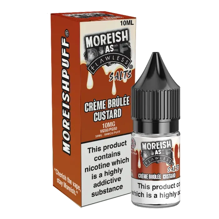 Moreish As Flawless Crème Brûlée nikotinsalt 10ml 10mg vanilje