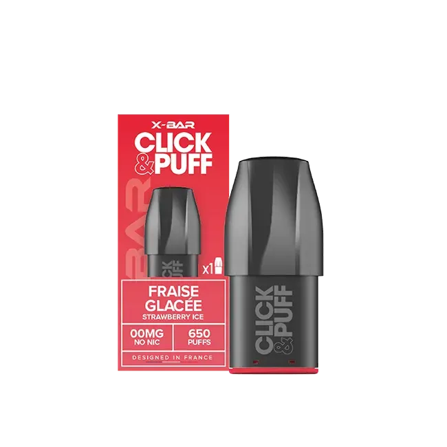 X-Bar Click & Puff Fraise Glacée pod jordbær-is