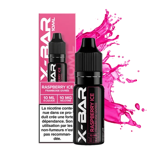 X-Bar Raspberry Ice e-væske 10 ml bringebær is