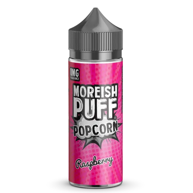 Moreish Puff Raspberry Popcorn shortfill 100ml bær