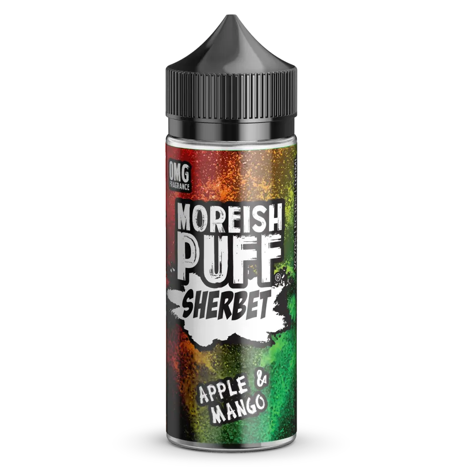 Moreish Puff Sherbet Apple Mango e-væske 100ml 0mg fizzy