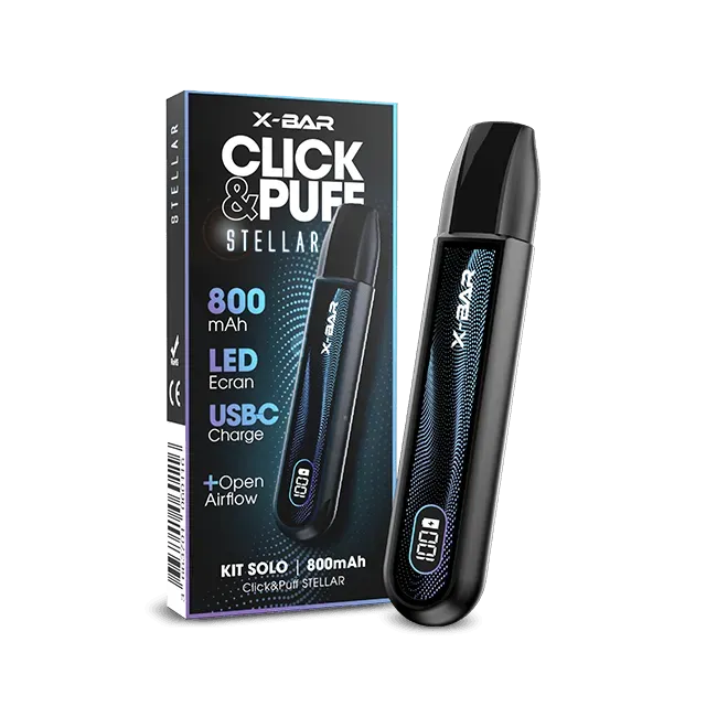 X-Bar Click & Puff Solo STELLAR kit batteri 800 mAh
