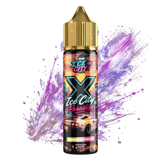 X-Bar Ice City e-væske jordbær kiwi 50ml