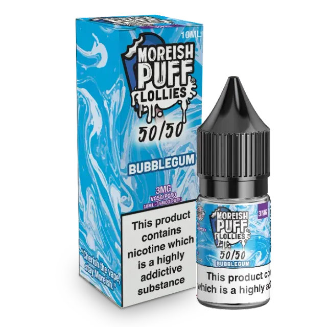 Moreish Puff Lollies Bubblegum Lollies e-væske 10ml tyggegummi