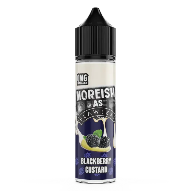 Moreish Puff As Flawless Blackberry Custard e-juice 50ml bjørnebær