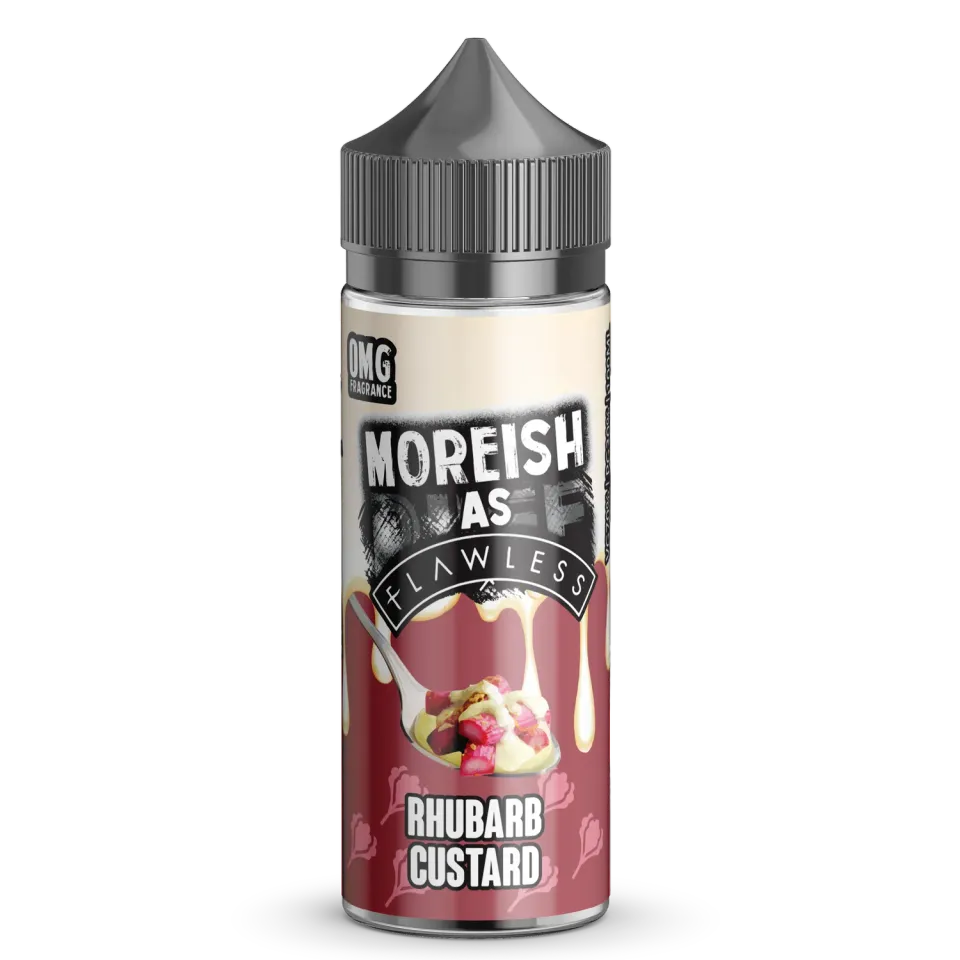Moreish as Flawless Rhubarb Custard e-juice 100ml dessert