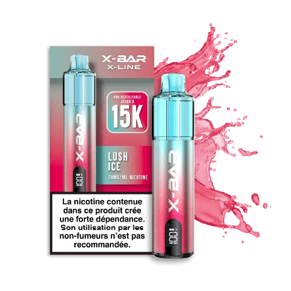 X-Bar X-Line Lush Ice vape kit vannmelon is 12 ml
