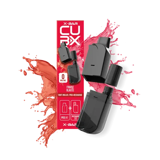 X-Bar CUBX Fraise Glacée pods 11ml jordbær-is
