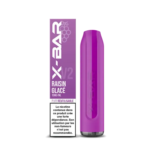 X-Bar 650 Ice Grape vape 2 ml drue is