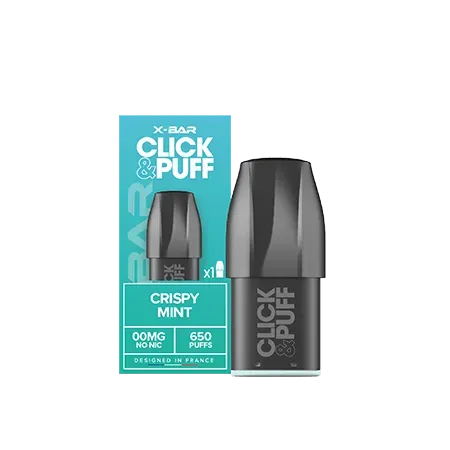 X-Bar Click & Puff Crispy Mint pod 2 ml mynte