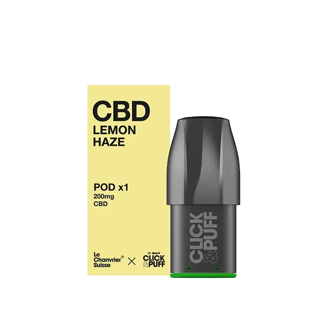X-Bar Click & Puff Pod CBD Lemon Haze sitronpod