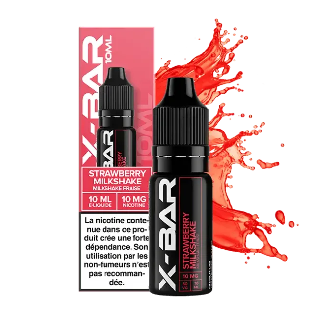X-Bar Milkshake Fraise e-væske 10ml jordbær