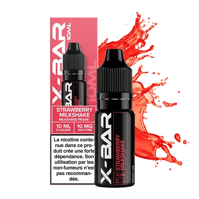 X-Bar Milkshake Fraise e-væske 10ml jordbær
