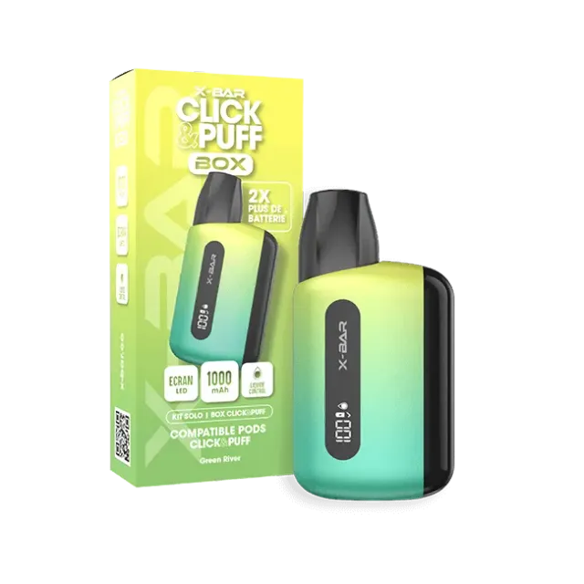 X-Bar Click & Puff Box batteri Green River