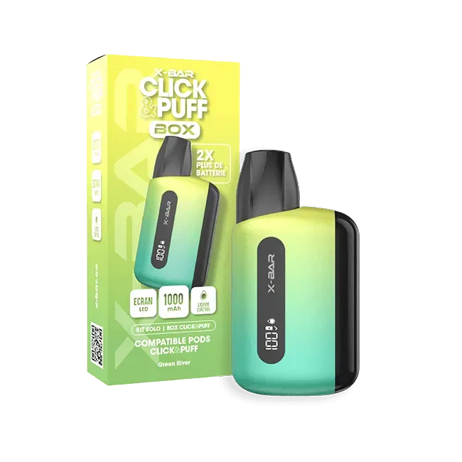 X-Bar Click & Puff Box batteri Green River