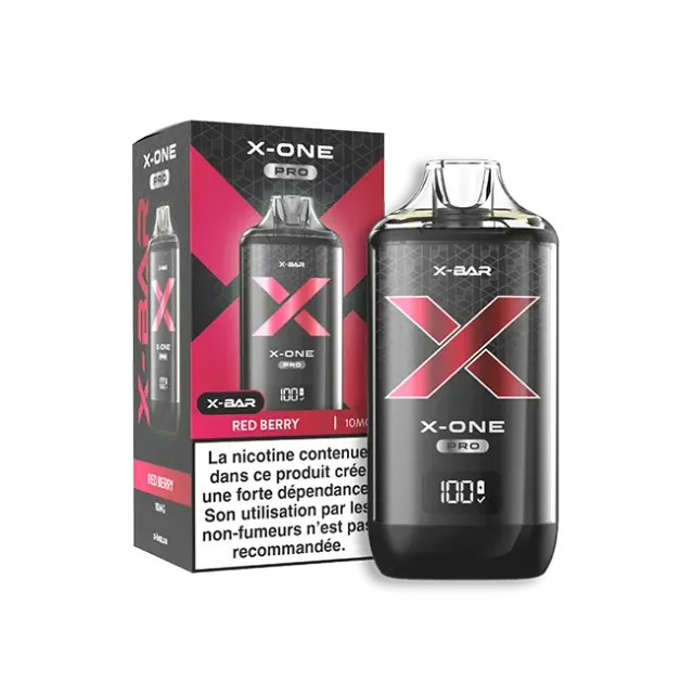 X-Bar X-One Pro Red Berry vape-kit røde bær 10+2 ml