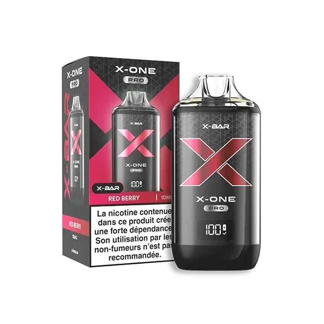 X-Bar X-One Pro Red Berry vape-kit røde bær 10+2 ml