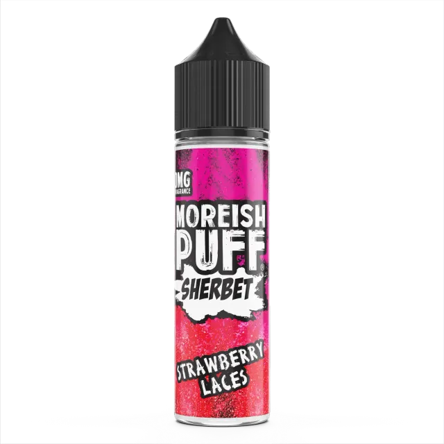 Moreish Puff Sherbet Strawberry Laces e-væske 50ml jordbær