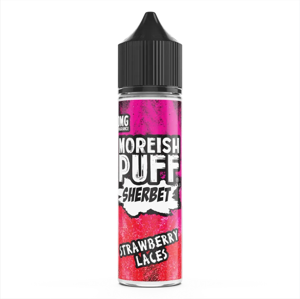 Moreish Puff Sherbet Strawberry Laces e-væske 50ml jordbær