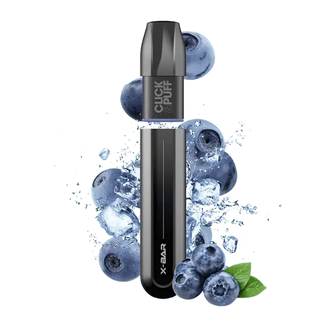 X-Bar Click & Puff startsett vape blåbær is