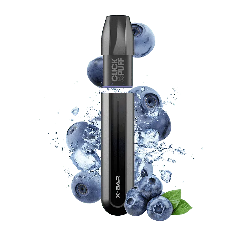 X-Bar Click & Puff startsett vape blåbær is