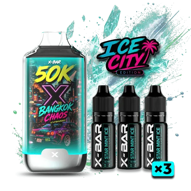 X-Bar Ice City Bangkok Chaos 50K vapesett mynte