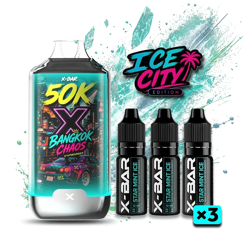X-Bar Ice City Bangkok Chaos 50K vapesett mynte