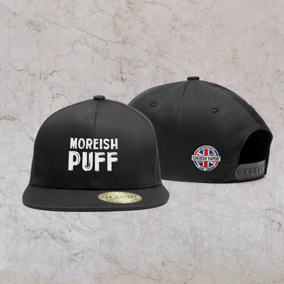 Moreish Puff Snapback caps svart brodert