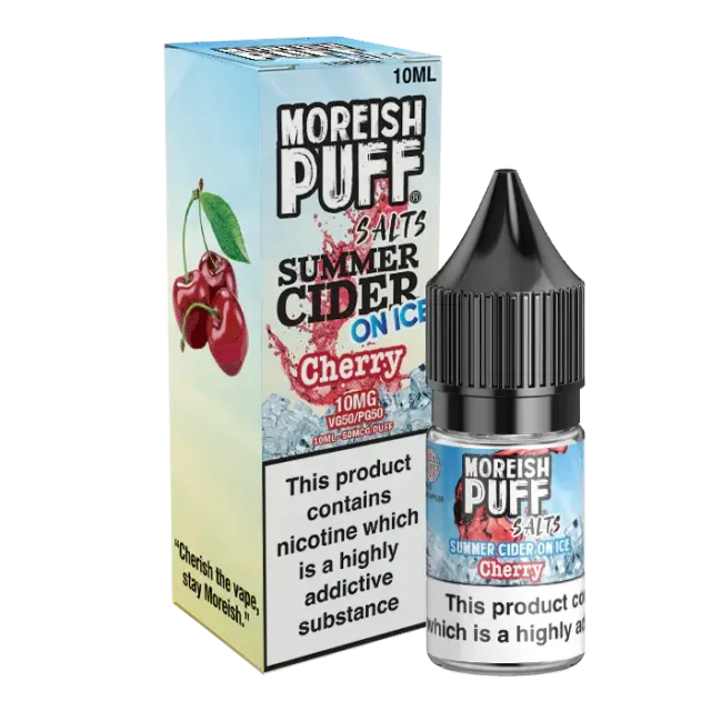 Moreish Puff Summer Cider Cherry nikotinsalt 10ml 10mg is