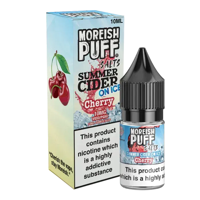 Moreish Puff Summer Cider Cherry nikotinsalt 10ml 10mg is