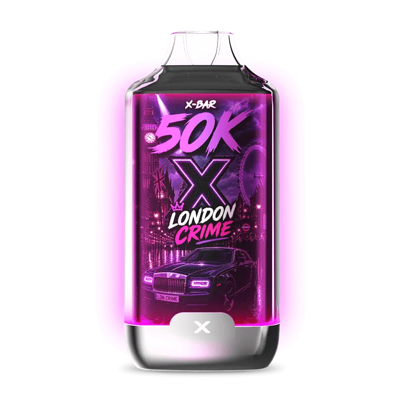 X-Bar Ice City London Crime 50K vapesett frukt is