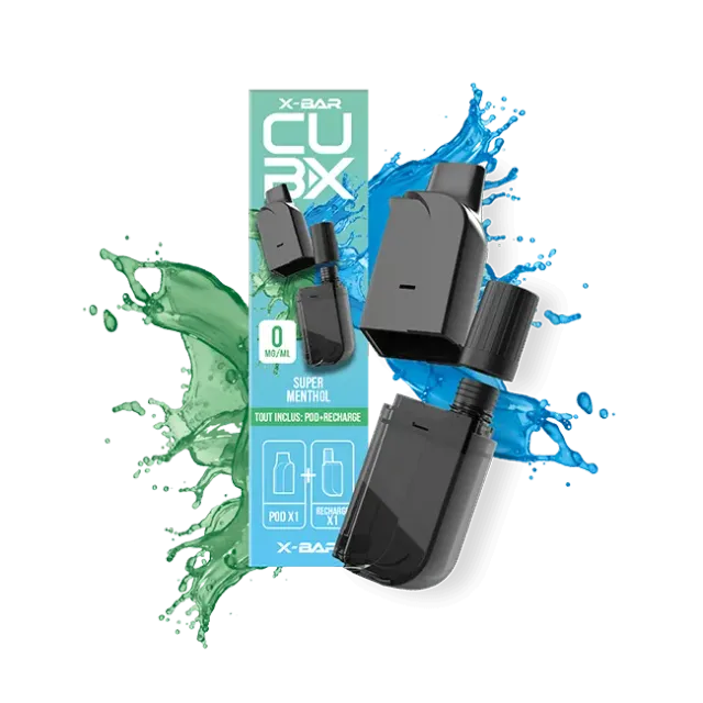 X-Bar Cubx Super Menthol pods 2-pk mentol