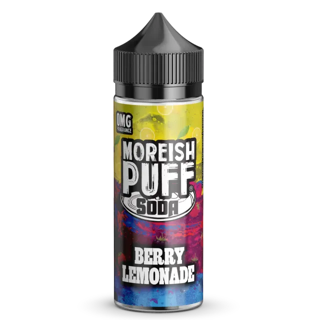 Moreish Puff Berry Lemonade Soda e-juice 100ml brus