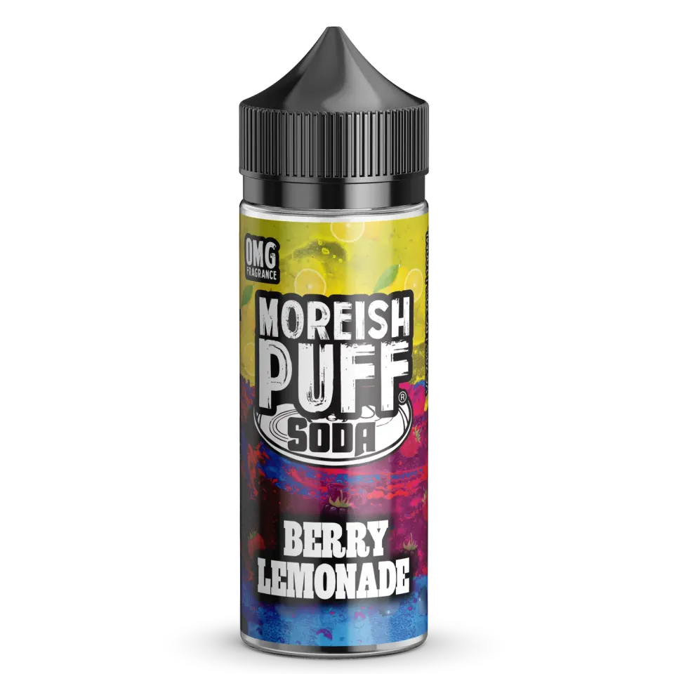 Moreish Puff Berry Lemonade Soda e-juice 100ml brus
