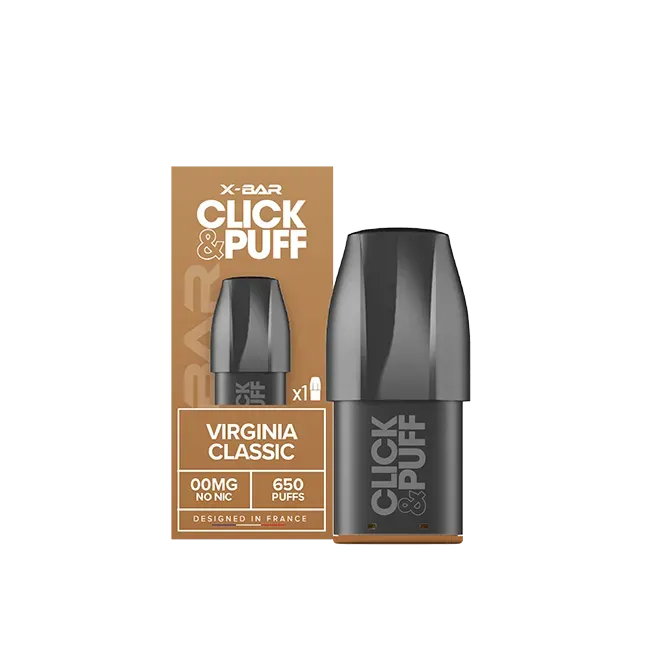 X-Bar Click & Puff pod vape virginia tobakk 2 ml