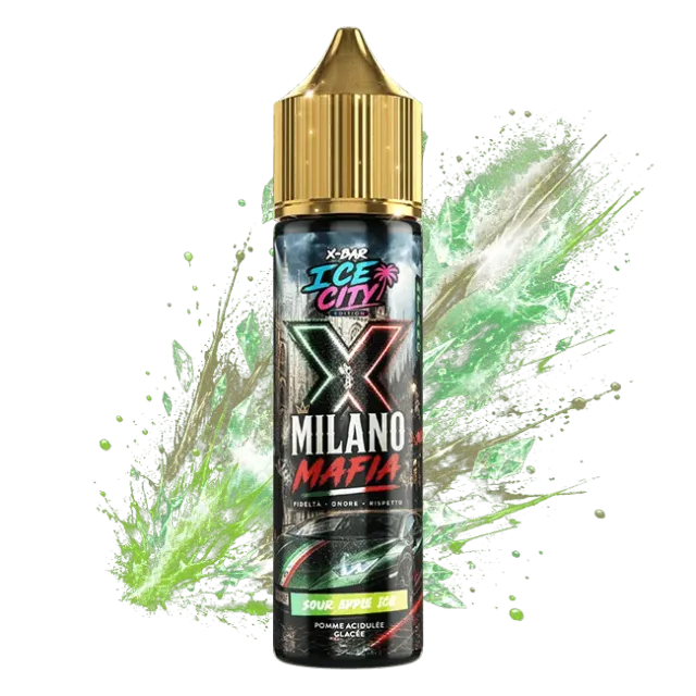 X-Bar Ice City Sour Apple e-væske 50ml surt eple is
