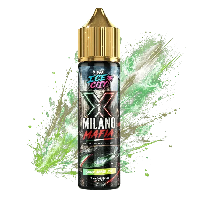 X-Bar Ice City Sour Apple e-væske 50ml surt eple is
