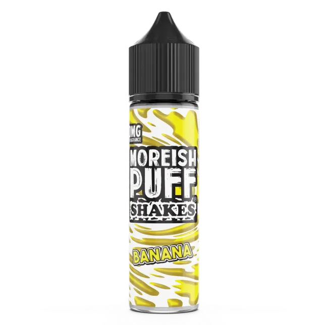 Moreish Puff Shakes Banana e-væske 50ml banan milkshake