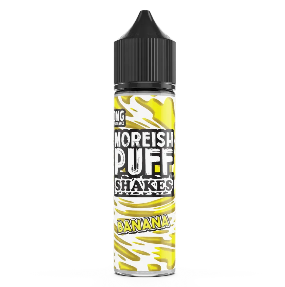 Moreish Puff Shakes Banana e-væske 50ml banan milkshake
