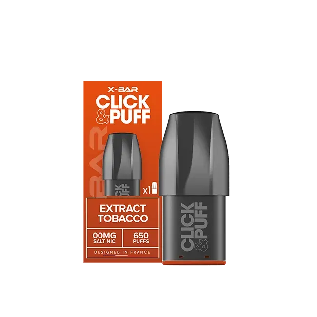 X-Bar Click & Puff Extract Tobacco pod 2 ml tobakk
