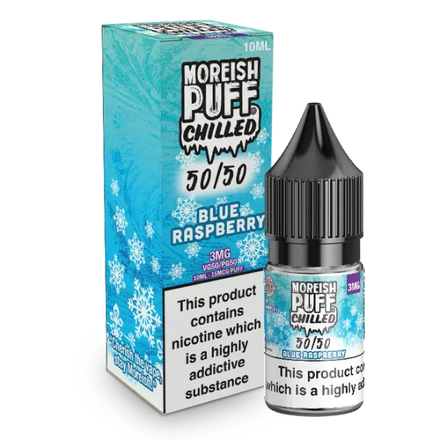 Moreish Puff Blue Raspberry Chilled e-juice 10ml 3mg is