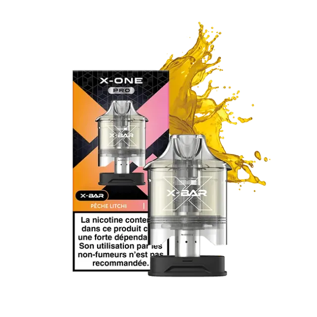 X-Bar X-One Pro Pêche Litchi pod 12 ml fersken
