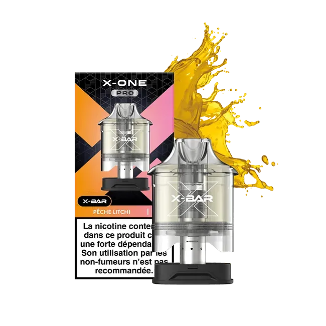 X-Bar X-One Pro Pêche Litchi pod 12 ml fersken