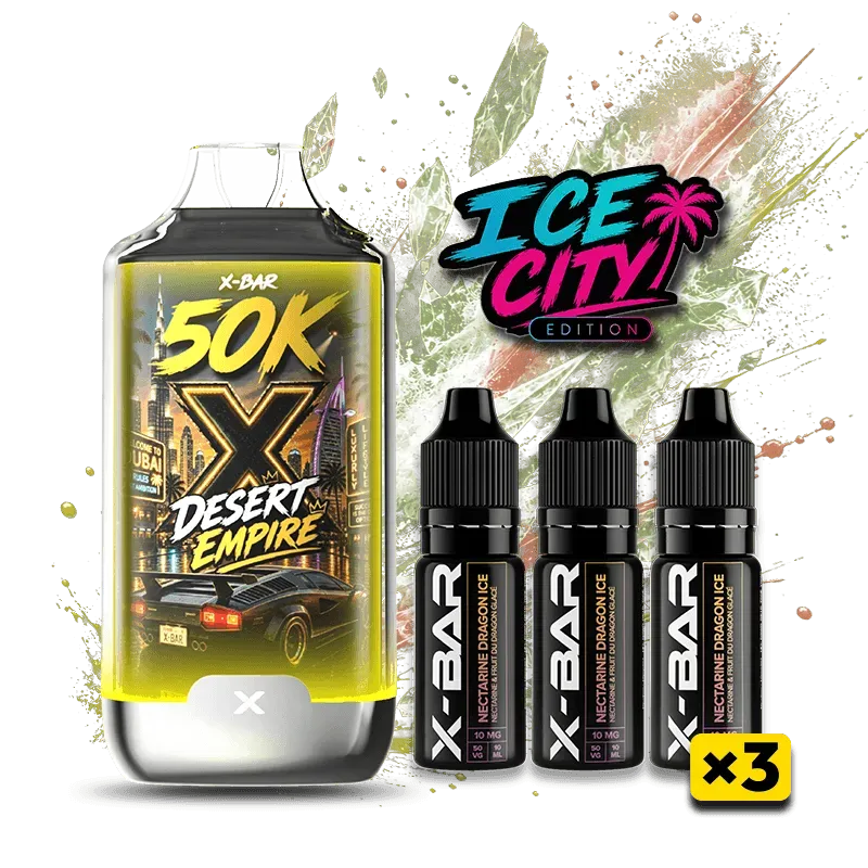X-Bar 50K Ice City vape nektarin-dragefrukt is
