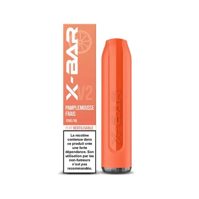 X-Bar 650 Pamplemousse vape 2ml grapefrukt