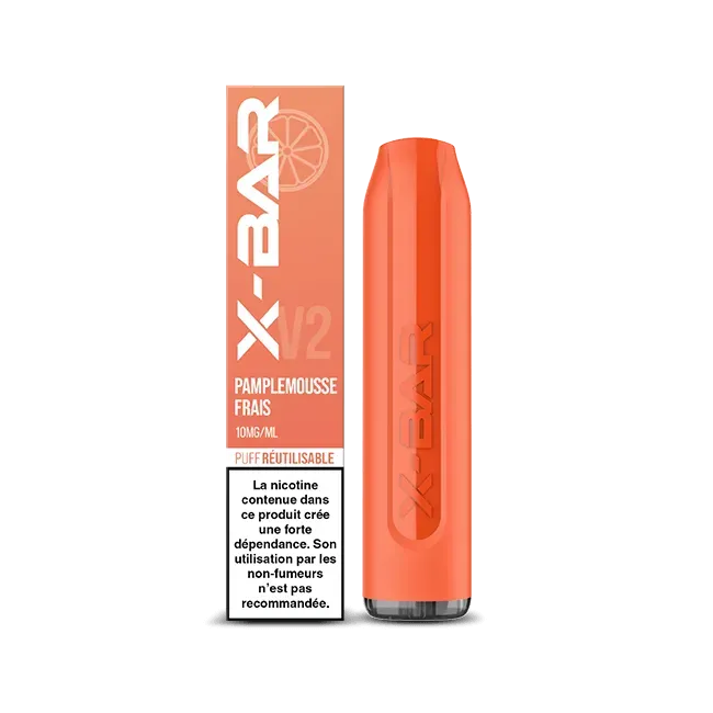 X-Bar 650 Pamplemousse vape 2ml grapefrukt